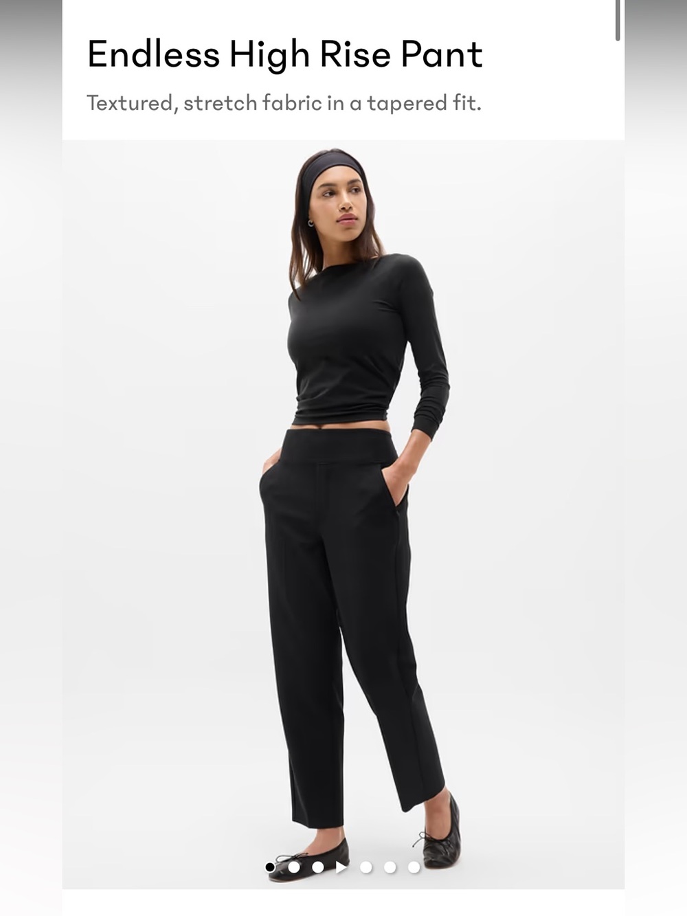Athleta Endless High Rise Pants Black Straight Leg Pants